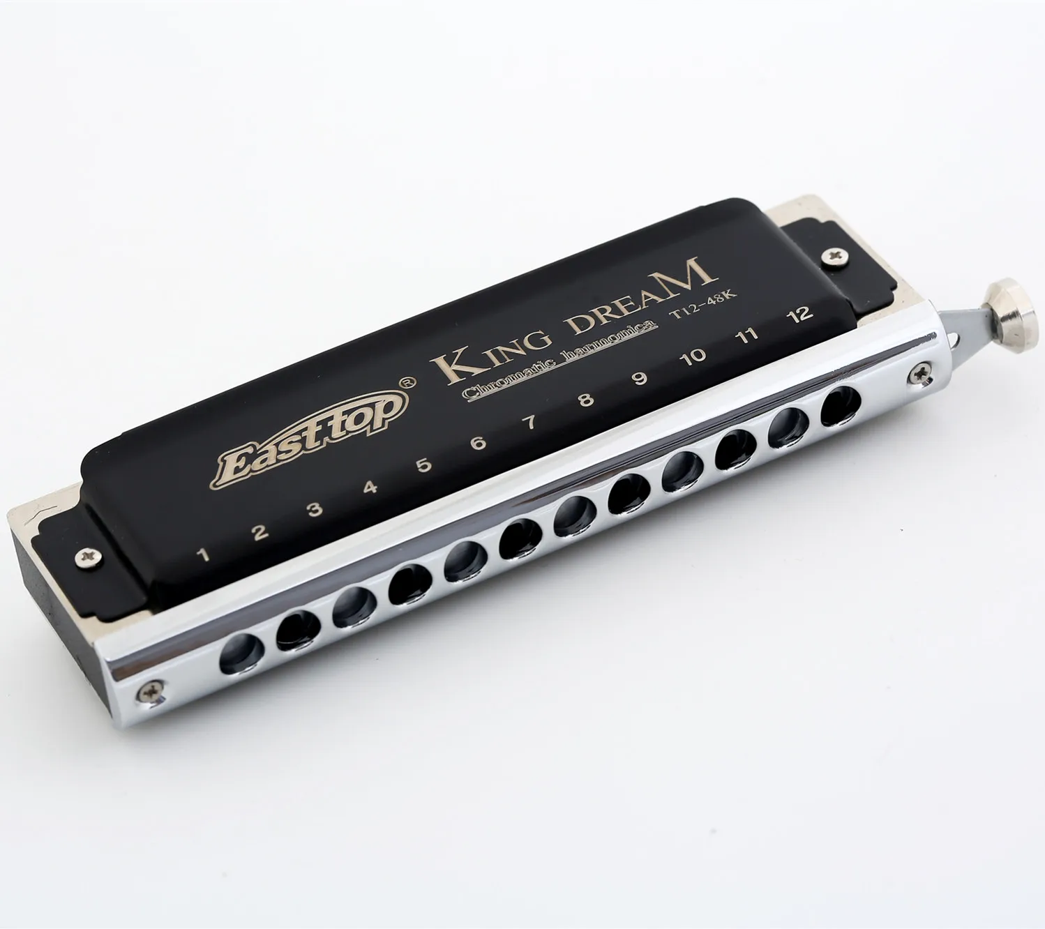

T1248K easttop chromatic mouth organ harmonica easttop 12 hole 48 tone professional harmonica, Black