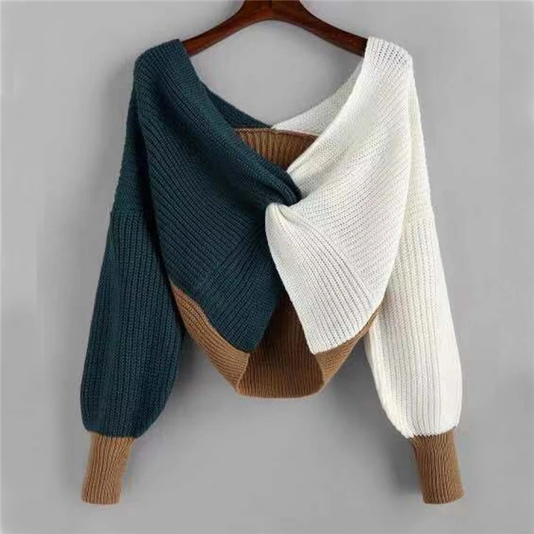 

zss005 sweater long sleeve v neck sexy women sweaters 2020 women winter outfits