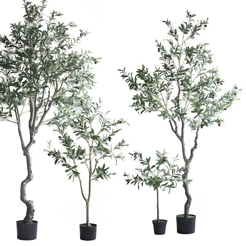 

Wholesale Indoor Decoration Cheap Plants Plastic Artificial Ornamental Olive Trees, Green