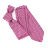 Xinli Neckwear Beautiful Floral Full Patterns Custom Necktie Super Pink Geometric Logo Tipping Tie Silk Mens Custom Print Ties