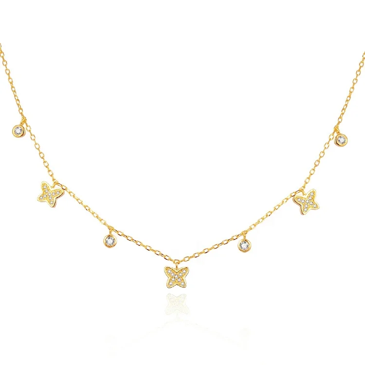 

POLIVA Dainty Silver 925 Sterling Gold Plated Necklace Women Choker Jewelry Necklace