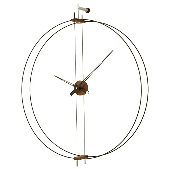 

Nordic Living Room Brass Light Luxury Wall Watch Modern Minimalist Personality Creative Clock Minimalist Walnut Wall Clock