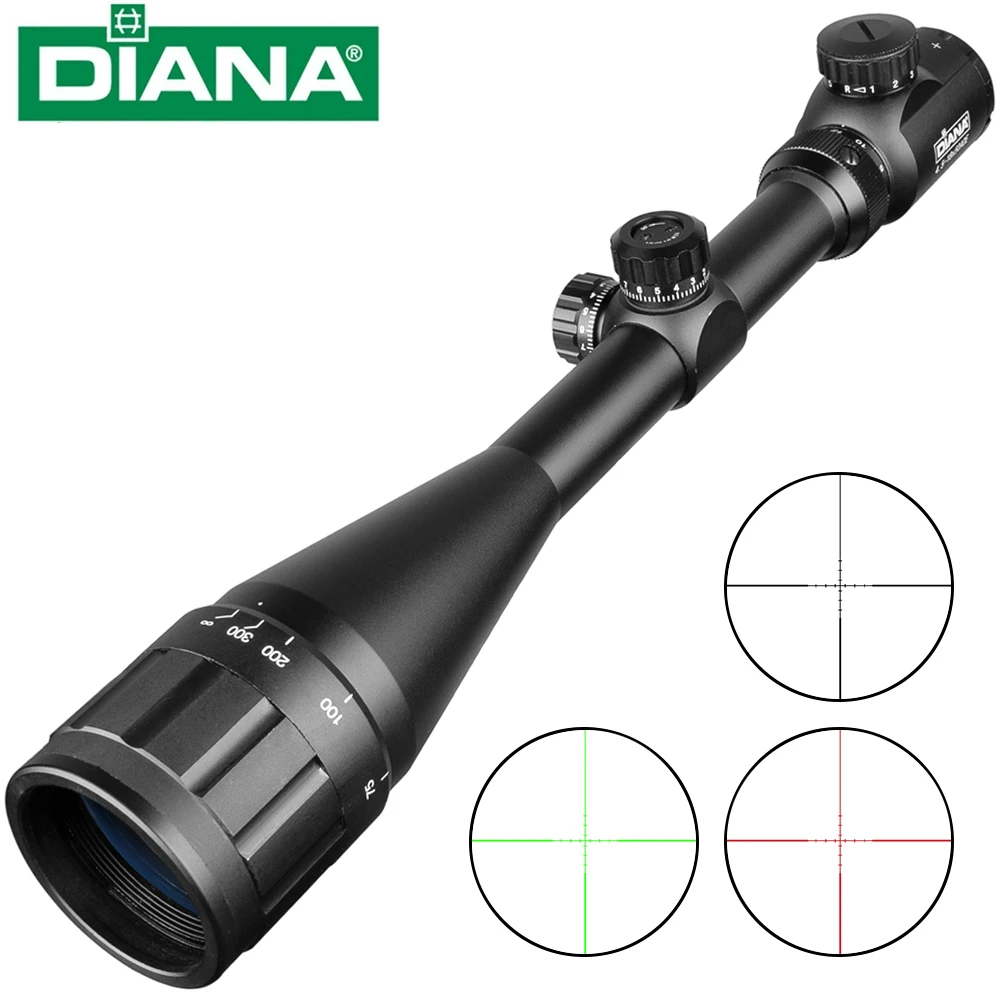 

AOE 4.5-18X50 Riflescope Adjustable Green Red Dot Cross Sight Hunting Scope Light Reticle Optical Tactical Scopes, Black