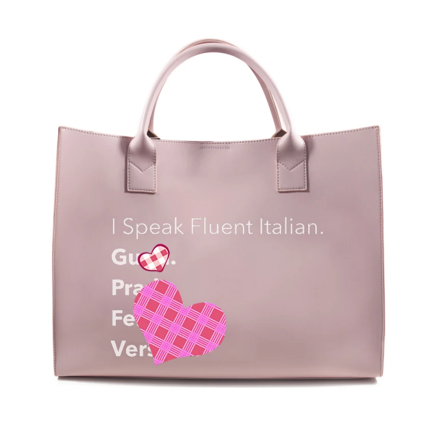 

Custom Fashion I Speak Fluent French Handbag Women's Tote Bags Leather Pu Leather Handbags Women Hand Bags Support Drop Shipping