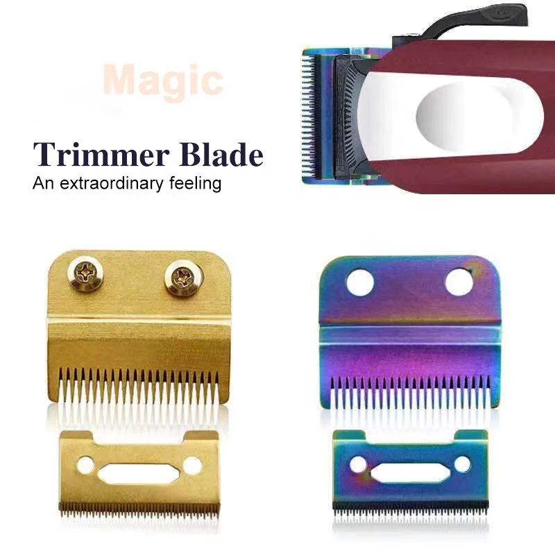 
Professional Rainbow Golden Black Colors Hair Trimmer Blade Replacement Ceramic Clipper Blade for 8504&8148& D8  (62460067746)