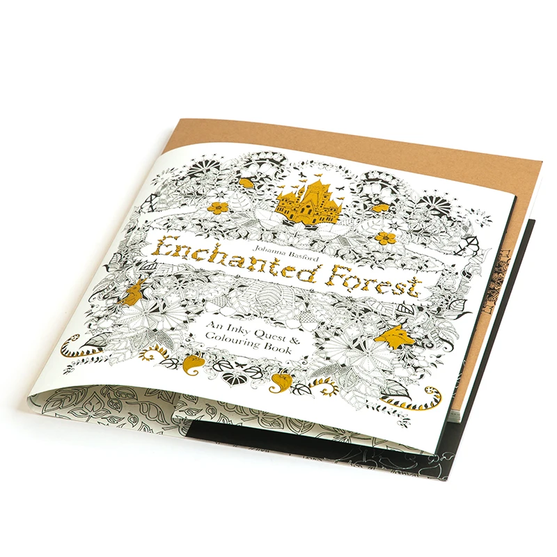 
Custom printing cheap colouring books / Enchanted forest inky quest & colouring book 