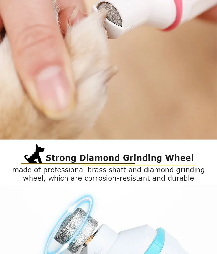 Zmaker Cordless Pet Nail Grinder Electric Diamond Rotary Dog Toe
