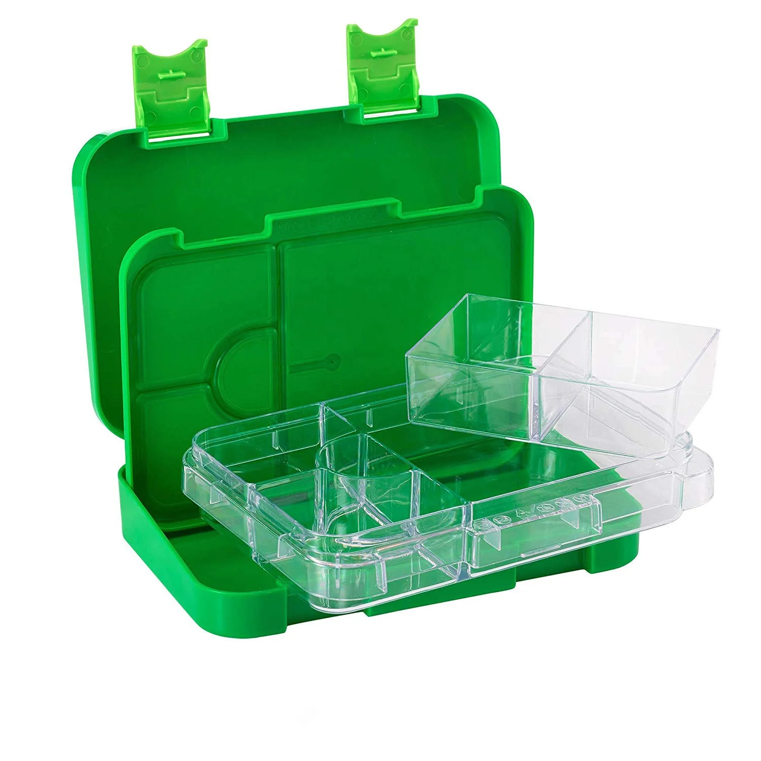 

China manufacturer approval Plastic Kids 4 Compartments Lunch Box Food Container with latches, Customized