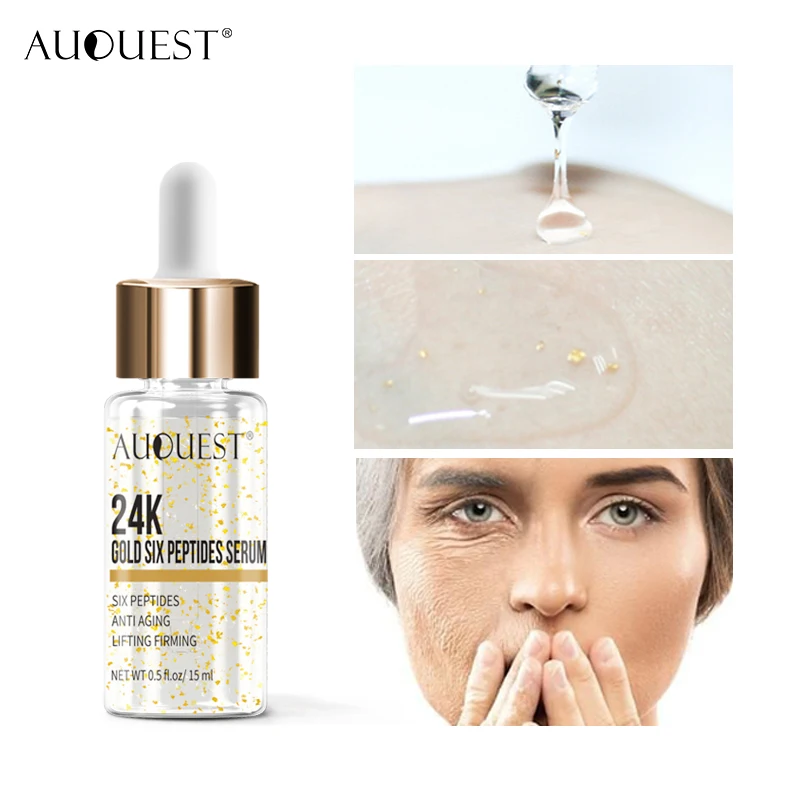 

Face Serum Anti Aging Remove Wrinkles Tightening Super Hydrated Fade Dark Spot Circles Smooth Skin Peptide 24k Gold Face Serum