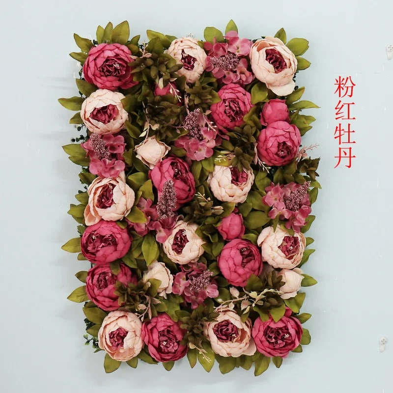 
FC-1001 Hot sale Wedding flower artificial vintage peony flowers backdrop panel decorative flower wall 