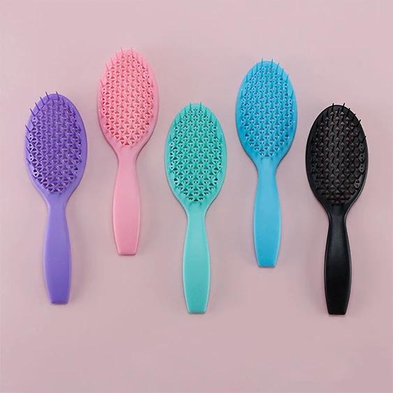 

Wholesale Customized Logo ABS Detangling Vent Shower Hair Extension Brush, Customized color