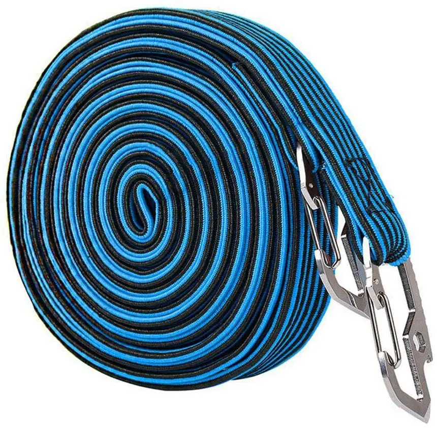 High Quality Elastic Rope Flat Bungee Cords With Hooks Latex Bungee
