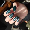 24PCS Designed 3D Extra Long Tips Waterproof Artificial Fingernails Chinese Words Fake Nails