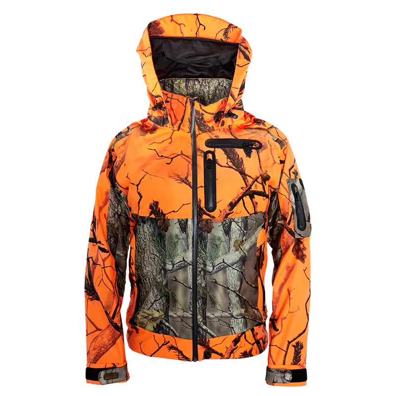 

Fashion waterproof orange camo mens hunting clothes camouflage