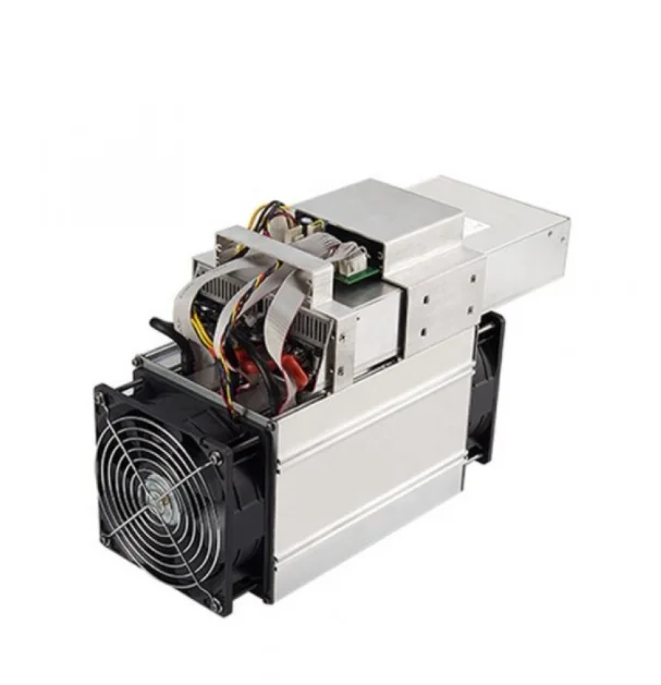 

STU-U1++ from StrongU miner mining Blake256R14 algorithm with a maximum hashrate of 52Th/s for a power consumption of 2200W.