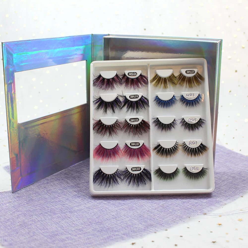 

Best Colored Full Strip Lashes Packed In Customized Lash Book Free Design Service