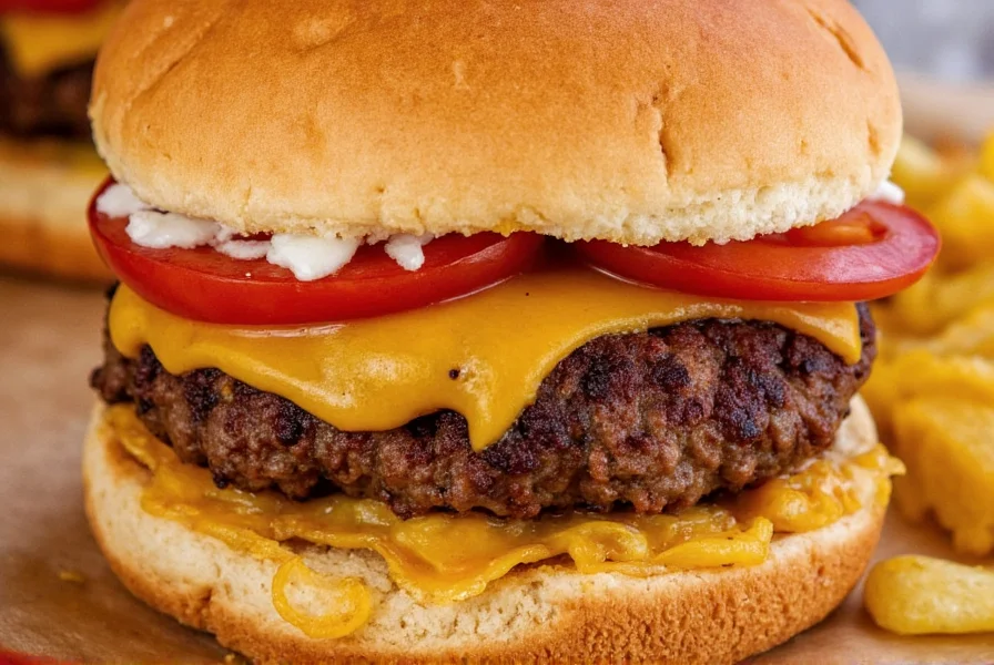 Jamaican Jerk Burger served on a bun with fresh garnish