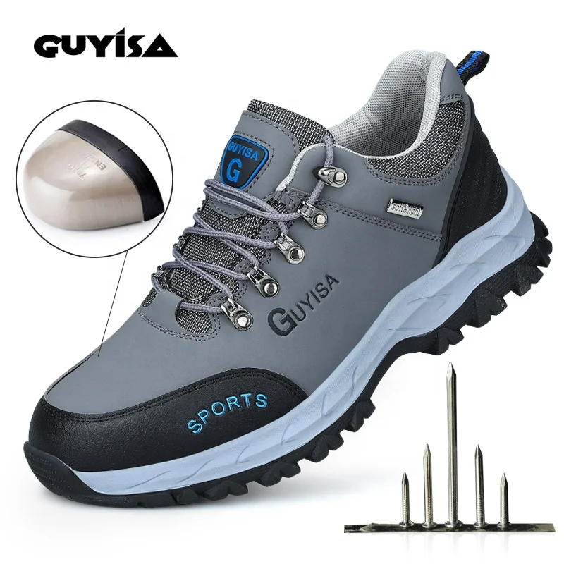 

GUYISA safety shoes steel toe work boots for Men Industrial Outdoor shoe safety