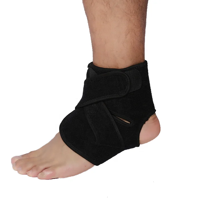 

Ankle Support Brace Compression Sleeve with Adjustable Straps for sp[ort users, Black