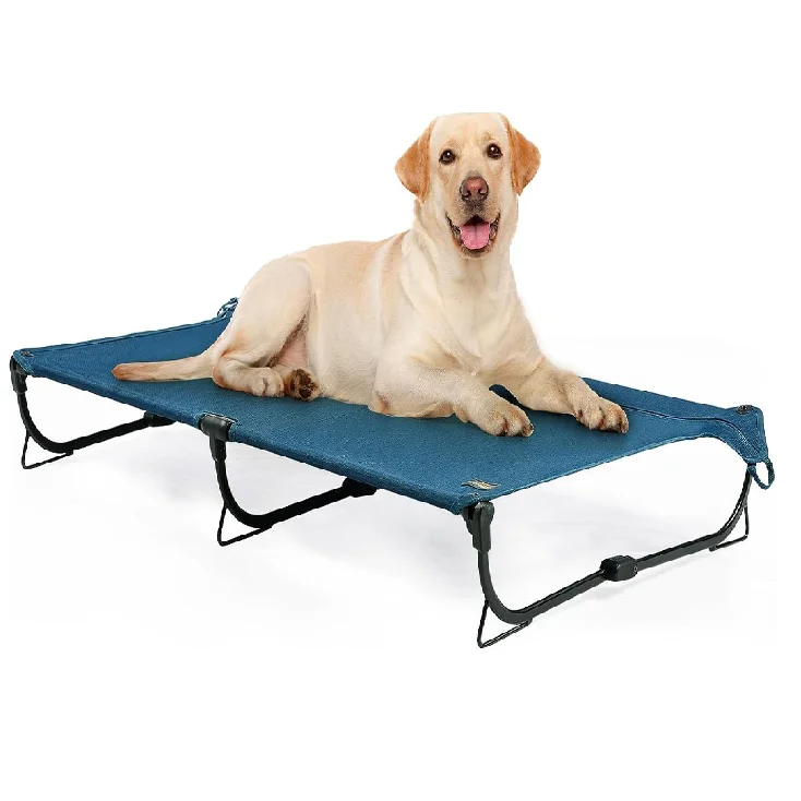 

New Camping Outdoor Foldable Washable Dog Cot With Chew Proof And Waterproof Cooling Portable Raised Dog Bed