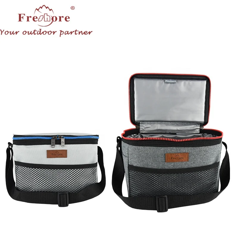 

6L Wide-Open Thick Leakproof Thermal Reusable Lunch Box Cooler Tote Bag for Office Work, Dark Grey, Customized color