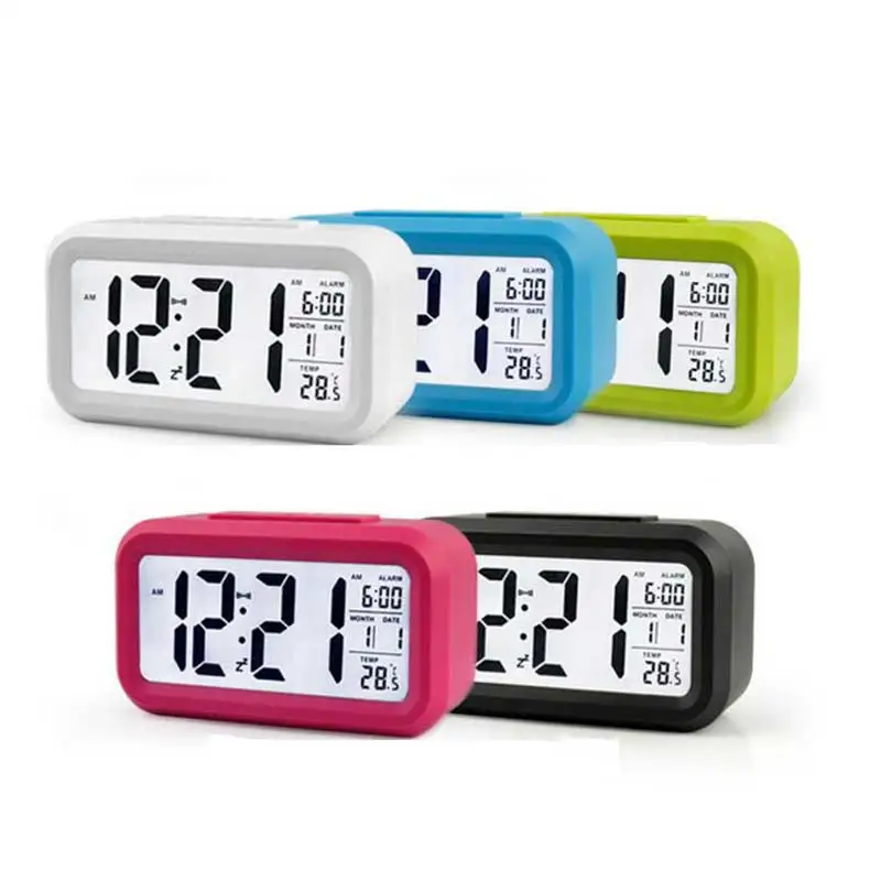 

Wholesale Bedroom Home Office Snooze Night Light Smart Alarm Clock Calendar Temperature LED Digital Alarm Clocks