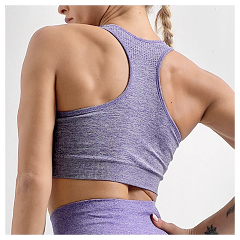 

2020 Seamless Activewear Gym Wear One Shoulder Women Yoga Sets Fitness