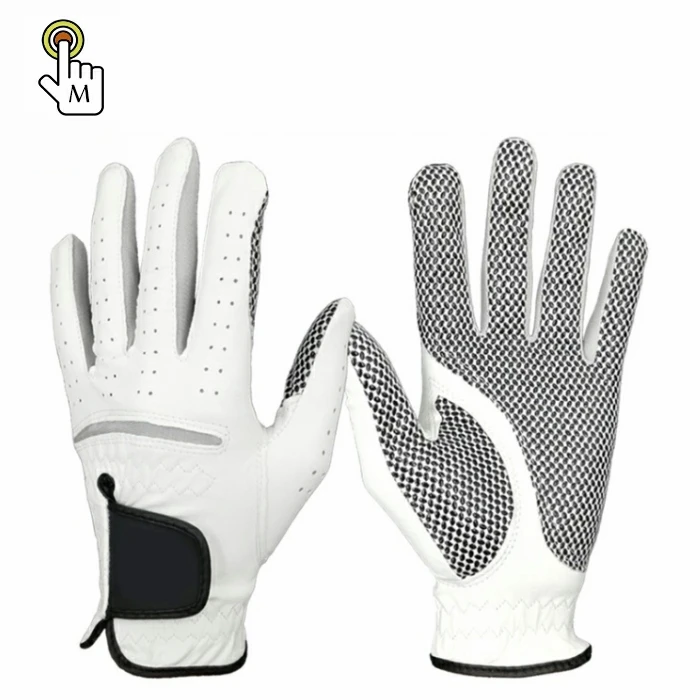 

Combined color design colorful microfiber pu golf gloves