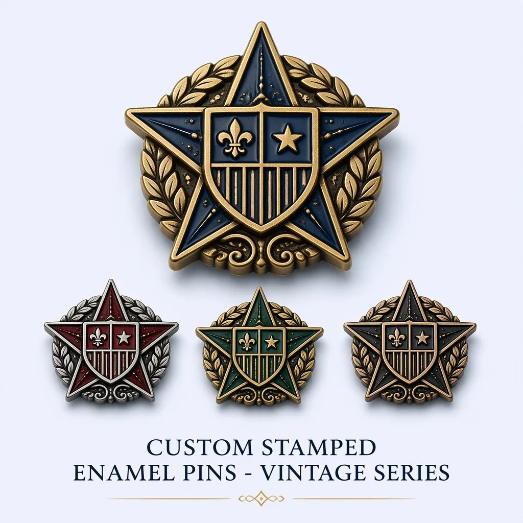 Vintage Stamped Soft Enamel Pin Collection