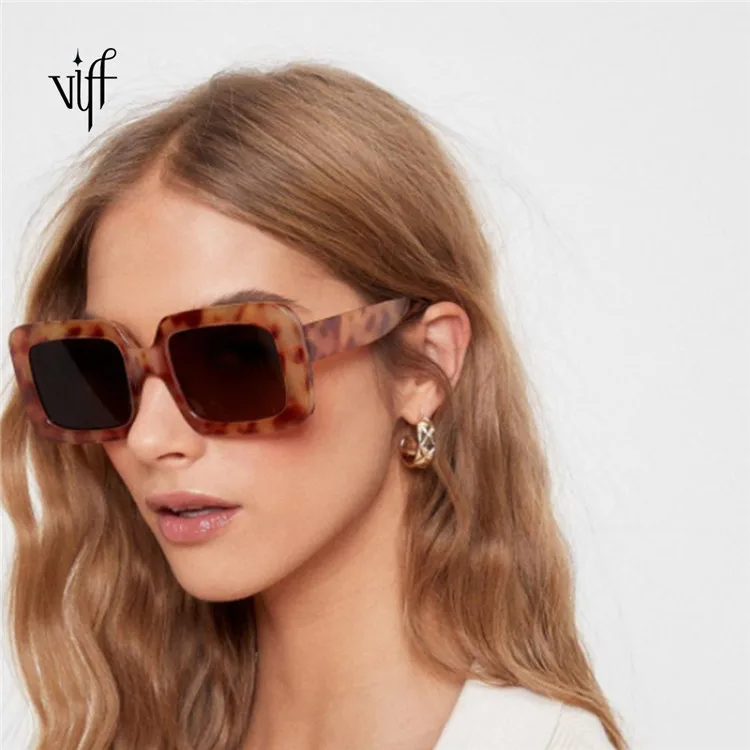 

VIFF HP20232 Women Trend Amazon Nordic Style Logo Customization Tortoiseshell Frame Fashion Sunglasses 2022