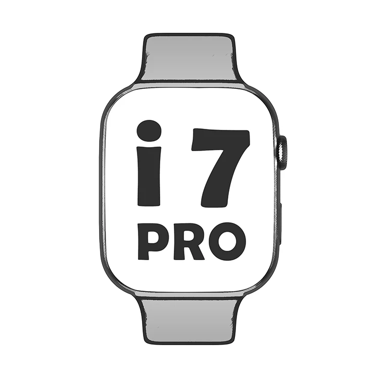 

i7pro 1.75 Inch TFT Hear Rate Wristband Blood Pressure Fitness IP67 Waterproof Touch Screen Calling Sport Brace Smart Watch, Black,pink,silver,rd,blue