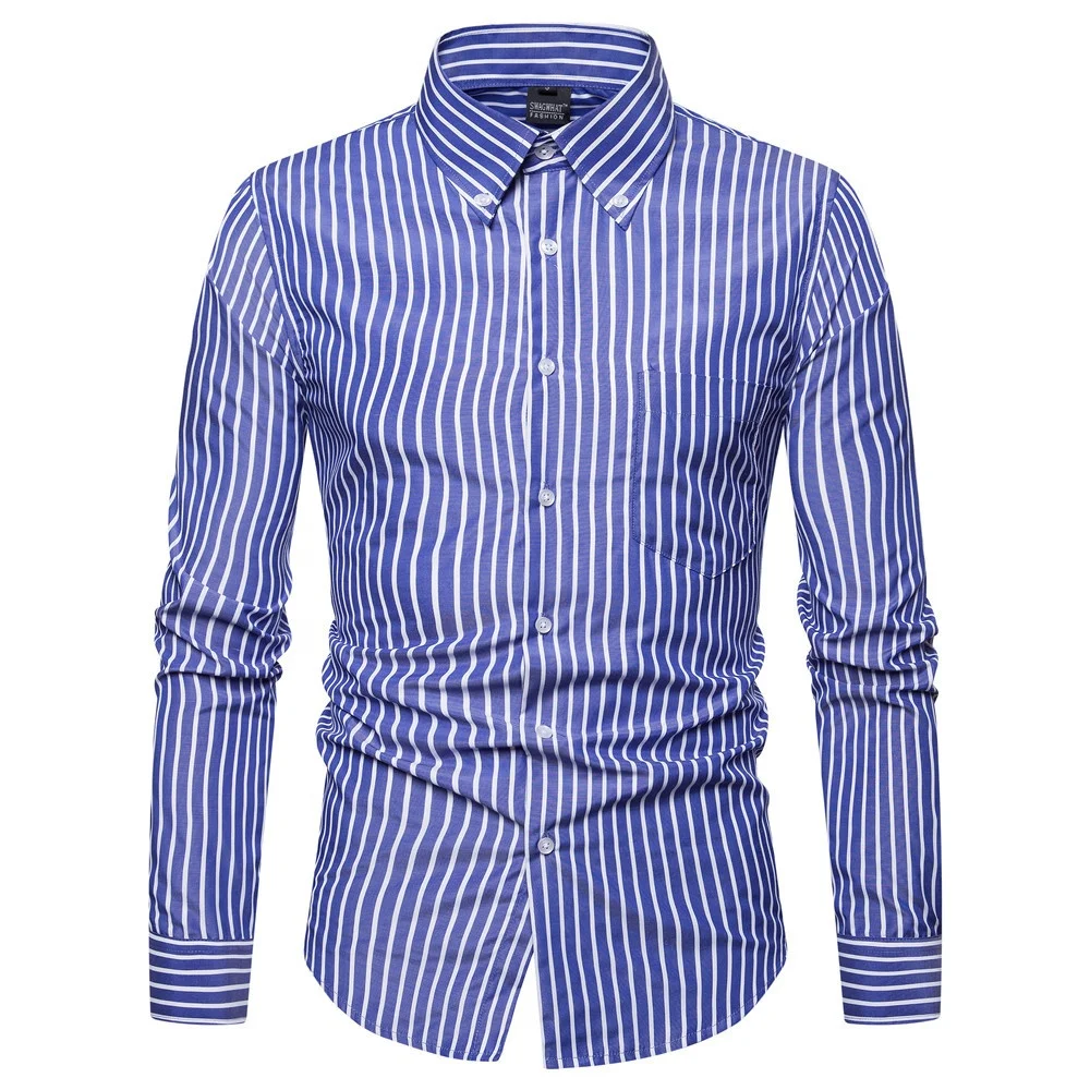 

high quality new arrival classic spring colorful striped blank long sleeve office formal shirt for men
