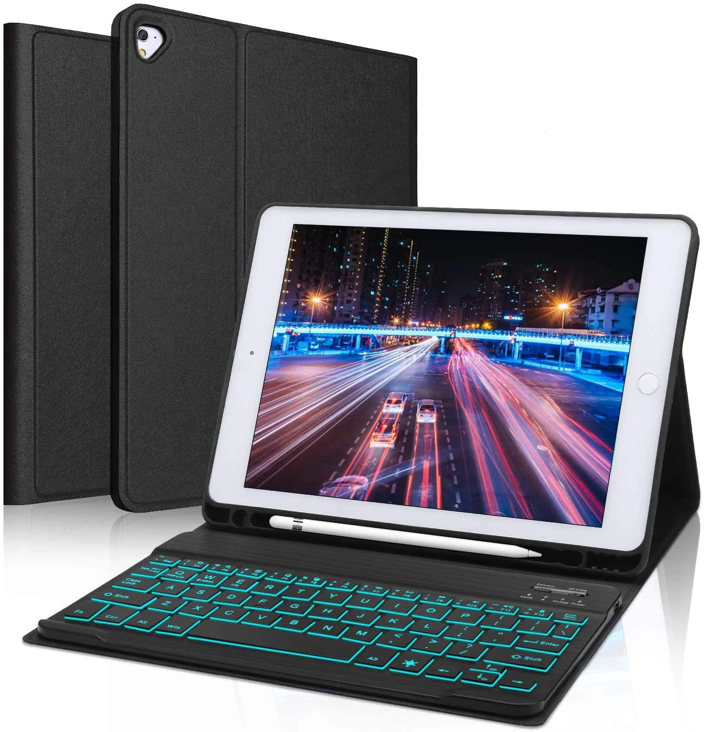 

For iPad 2020 Gen Keyboard Case, 7 Colors Backlit Detachable Keyboard Slim Leather Cover for iPad 11 Inch