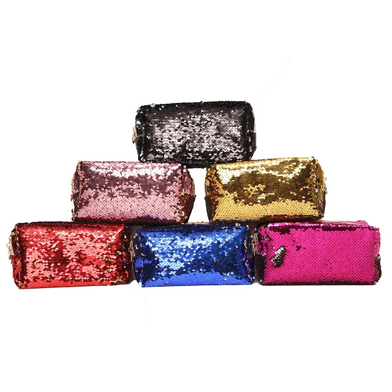 

New Arrival Fashion Ladies' Glitter Mermaid Sequin Cosmetic Makeup Bag