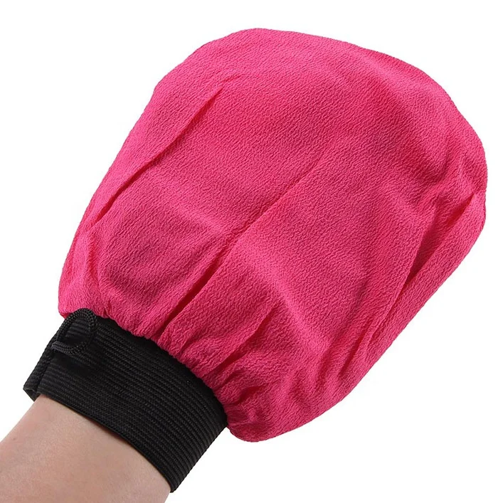 

150D Single Morocco Bath Gloves Scrubbing Exfoliating Gloves Hammam Scrub Mitt Magic Peeling Glove, Red