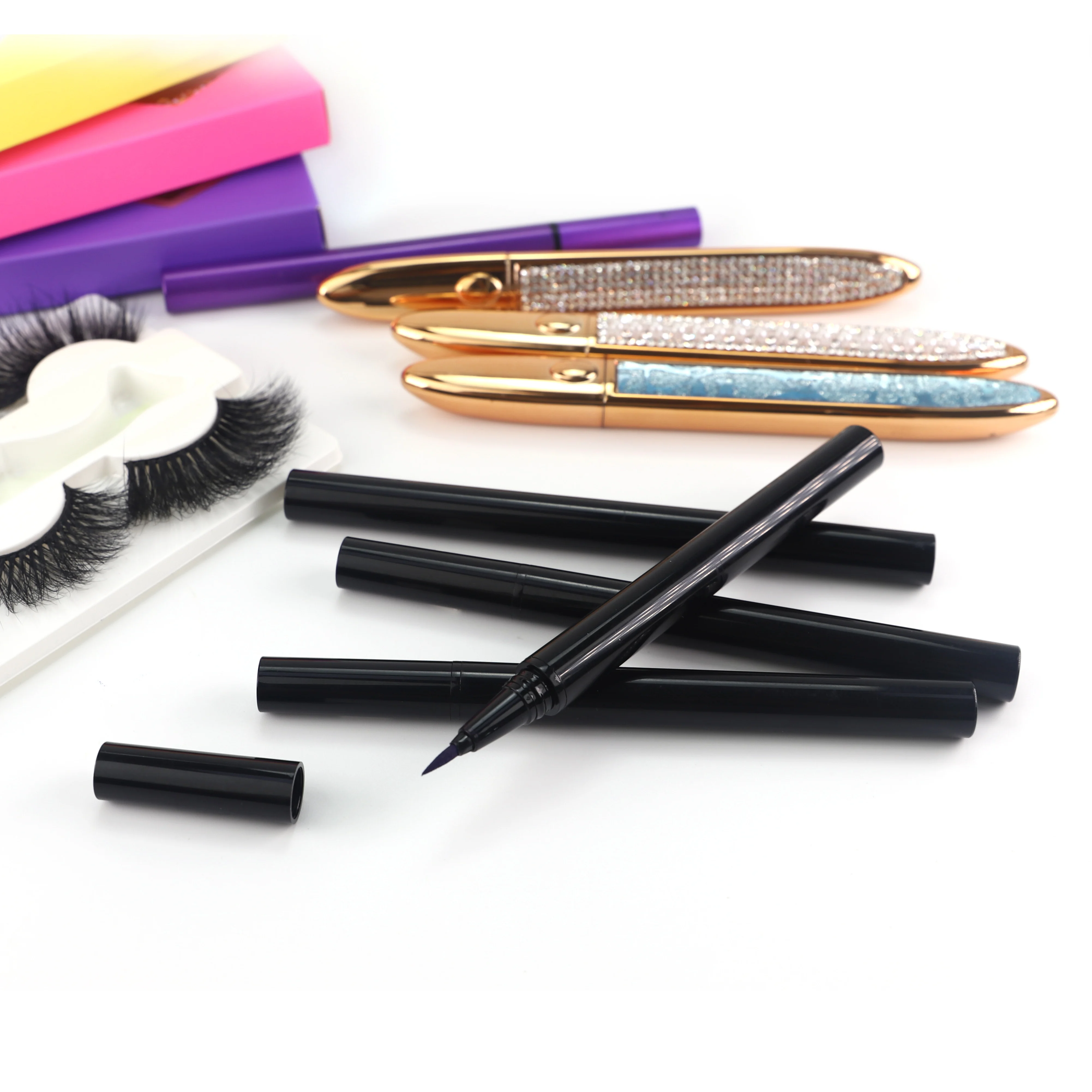 

New nourishing formula long lasting waterproof lash glue adhesive eyeliner with paper box