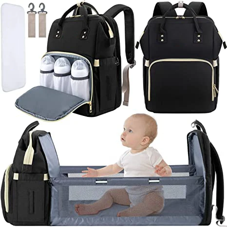 

Customized Waterproof Maternity Mummy Nappy Bags Baby wickeltasche Diaper Bag Backpack Foldable Bed with Changing Station