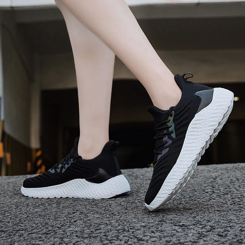 Street punk men's shoes summer breathable flying woven mesh tide shoes Korean version of a pedal lazy shoes deodorant sports can