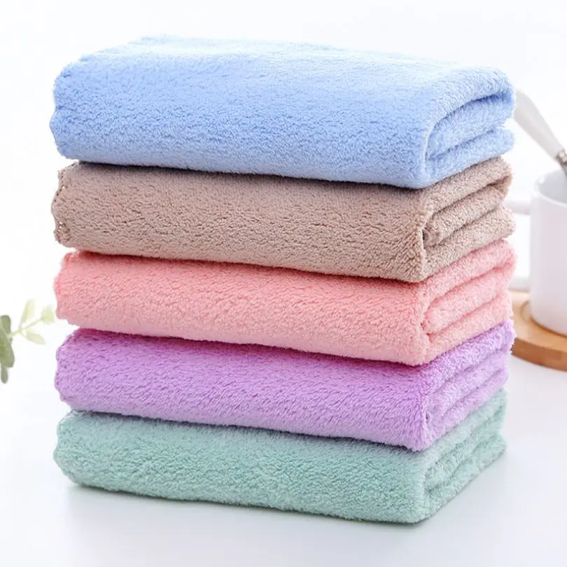 

Customized Cleaner Cloths 500gsm Edgeless Coral Fleece Microfiber Cleaning Towel For Sale, Pink blue green purple white pink yellow
