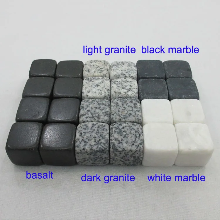 Black and white marble granite whiskey stone