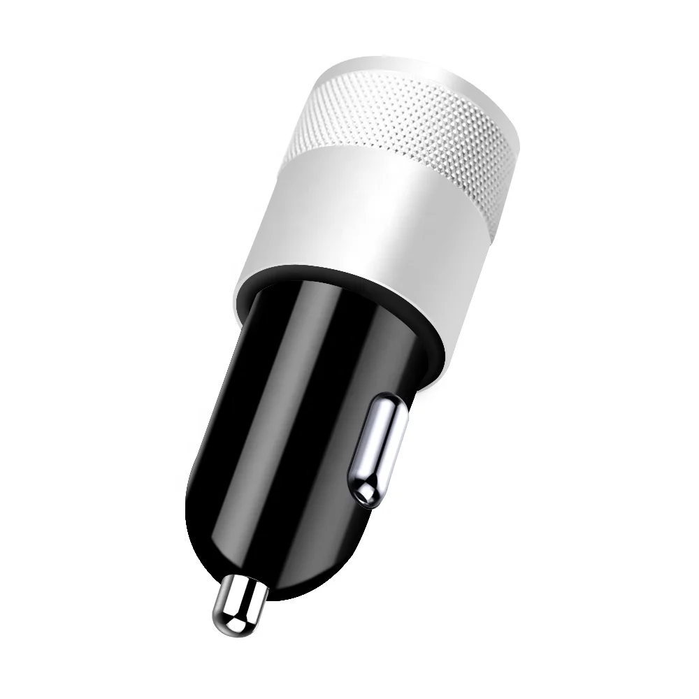 

for IPhone 12 PD Car Charging Accessories in Car Charger QC3.0 Smart Dual USB Car Charger Adapter, Black, white