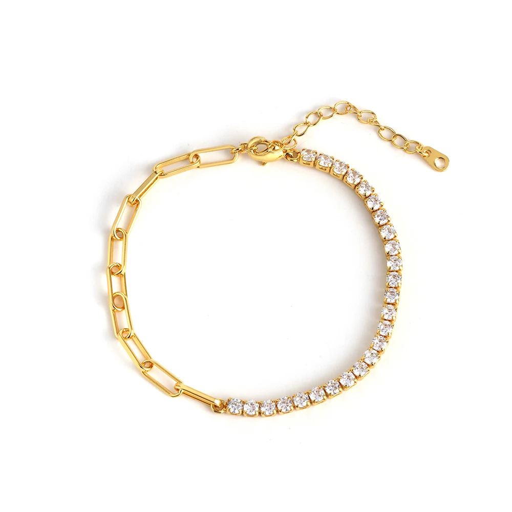 

Foxi trendy bracelets & bangles jewelry women adjustable link chain tennis bracelet