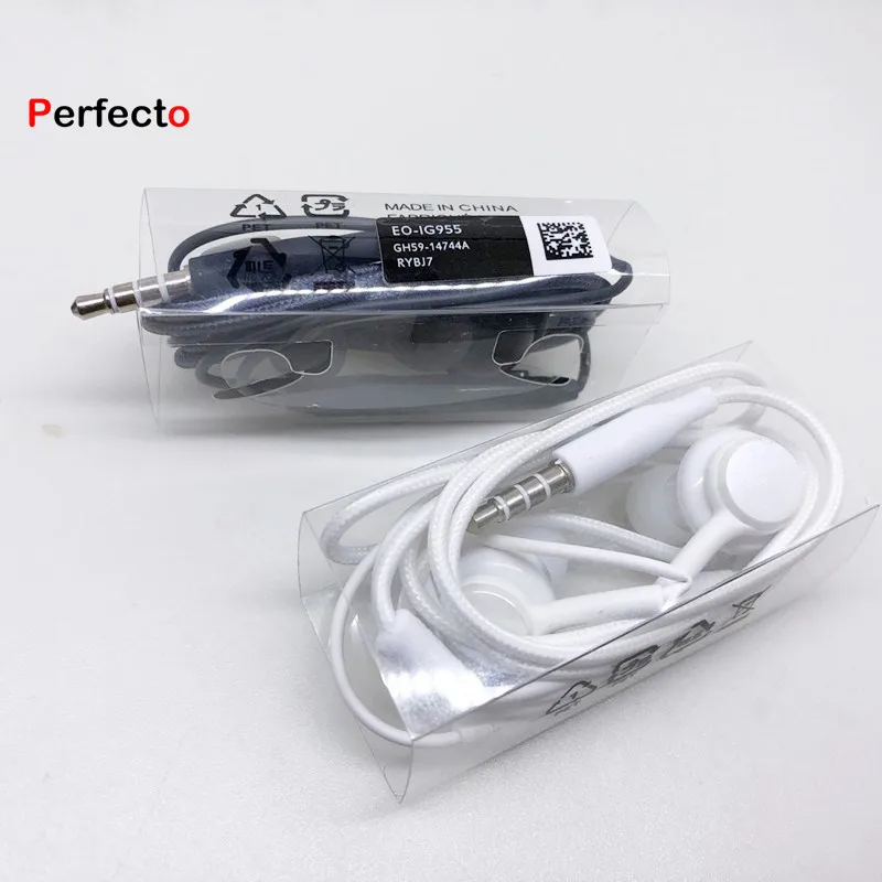 

original 3.5MM headset in ear headphones earphone With Remote Mic for samsung S8 S10, White black