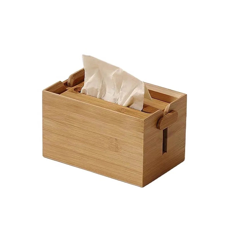 

CSL factory Wooden Tissue Box Holder Restaurant Home Hotel Bamboo Tissue Box for wholesale, Customized color