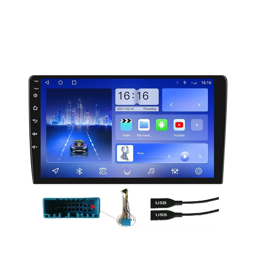 

9 Inch Double 2din Car Radio Android Multimedia Video Player Universal Auto Radio Car Stereo Touch Screen Mirror Link Carplay