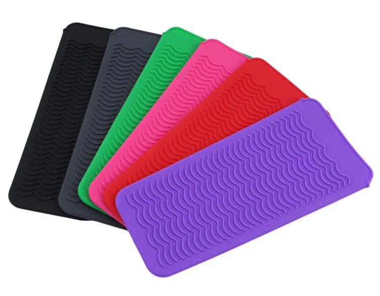 

2021 New arrival Products Heat Resistant Silicone Mat Pouch for hair tools Curling Irons Hair Straightener Flat Irons, Available