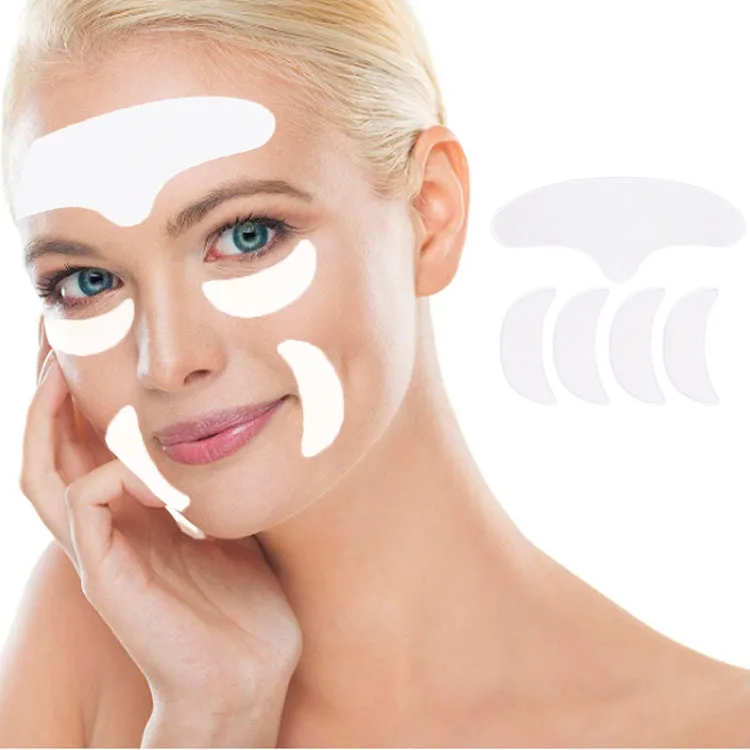 

Custom Reusable Silicon Beauty Adhesive Patches Skin Lifting Washable Forehead Eye Face Patch, Crystal