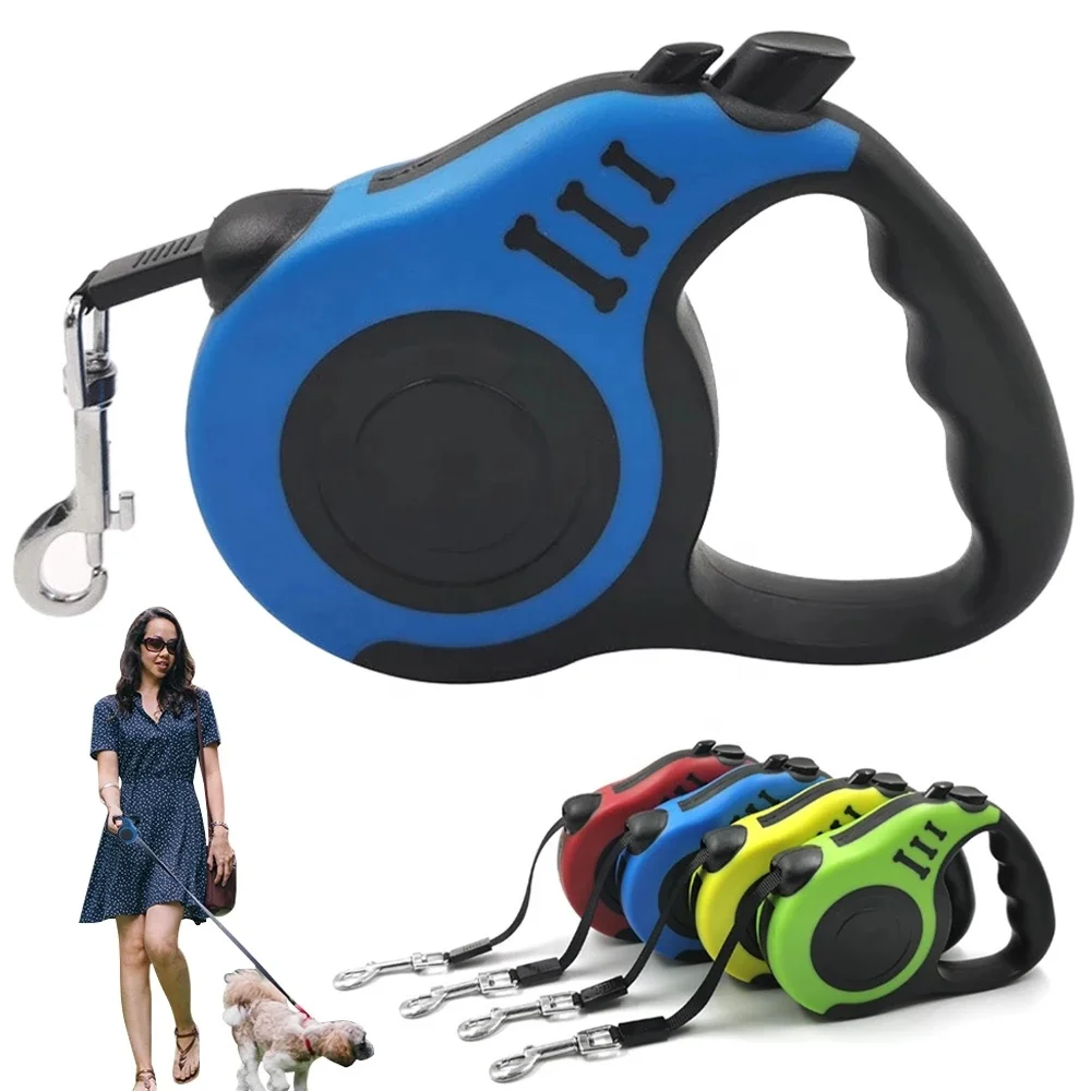

Wholesale High Quality Retractable Dog Leashes Automatic Adjustable Extending Nylon Pet Dog Cat Training Leash Rope For Puppy, Red, green, pink, blue,yellow