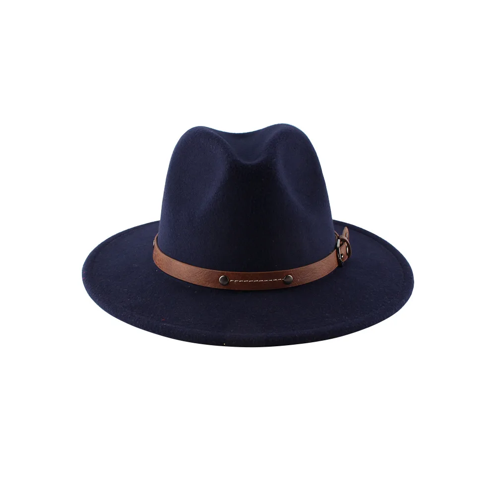 Hot Selling Wine Red Formal Fedora Straw Unisex Wool Felt Hat