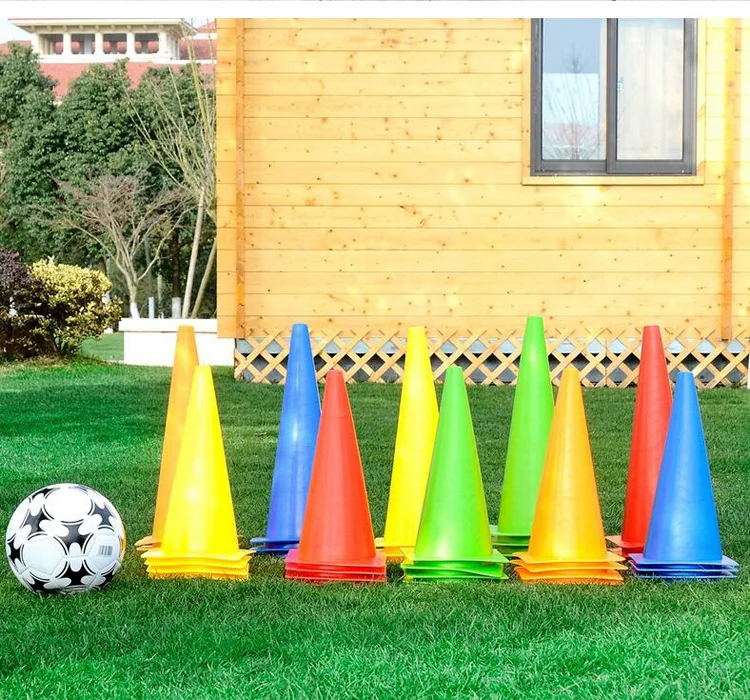 

PE Plastic Field Fitness Sports Speed Agility Soccer Football Training Marker Disc Cones, Red,orange,yellow,green,white,blue